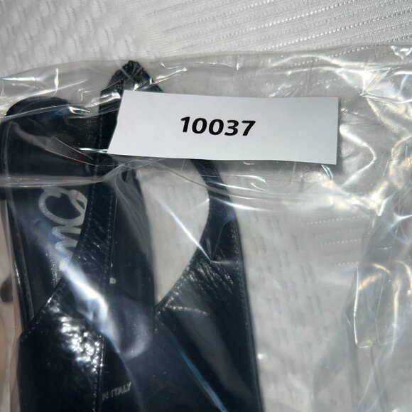 Butter Black Patent Leather Italian Leather‎ Slingback Pump Pointed Toe Heels - Picture 10 of 10